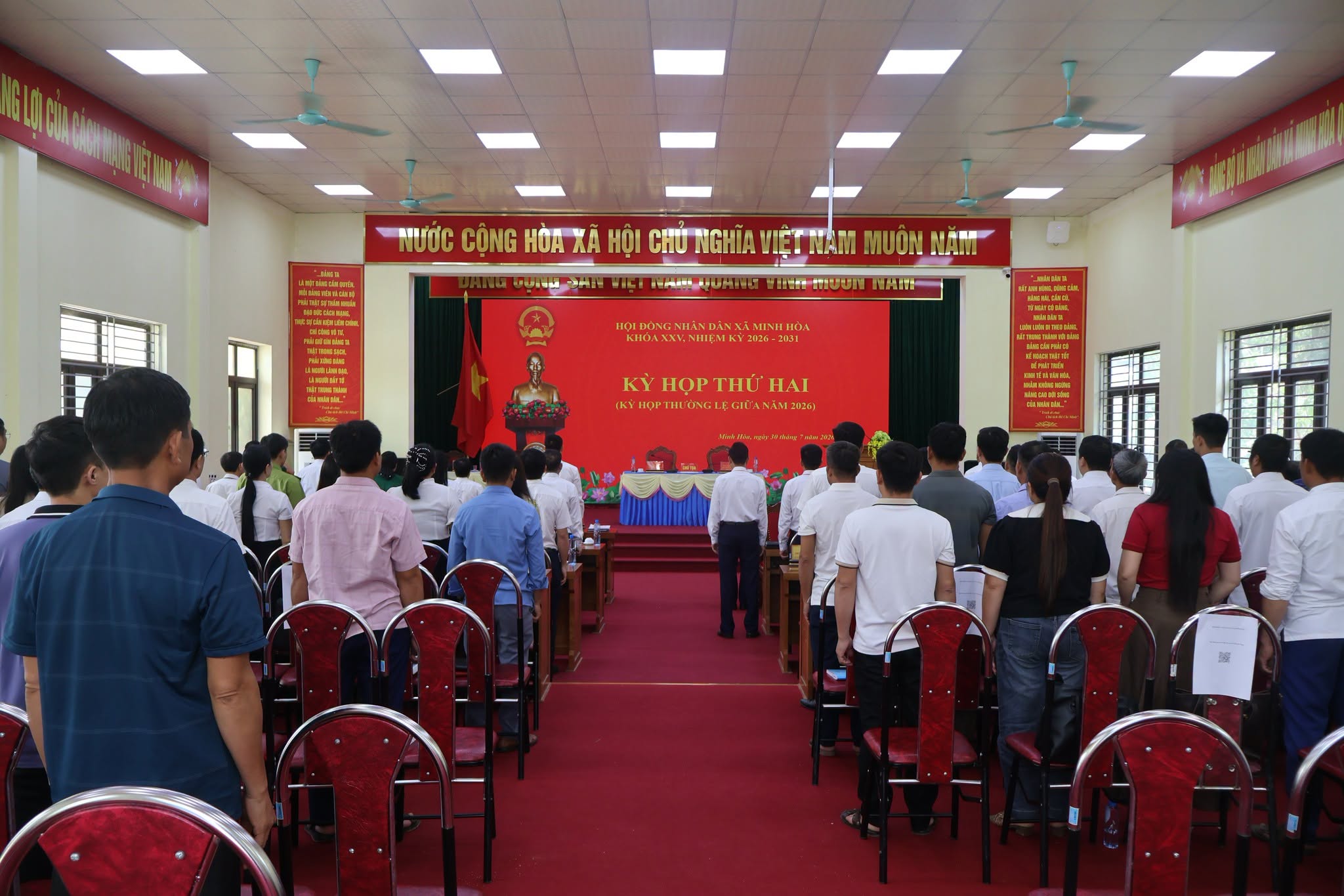 HĐND XÃ MINH HÒA TỔ CHỨC KỲ HỌP THỨ HAI, KHÓA XXV, NHIỆM KỲ 2026 - 2031