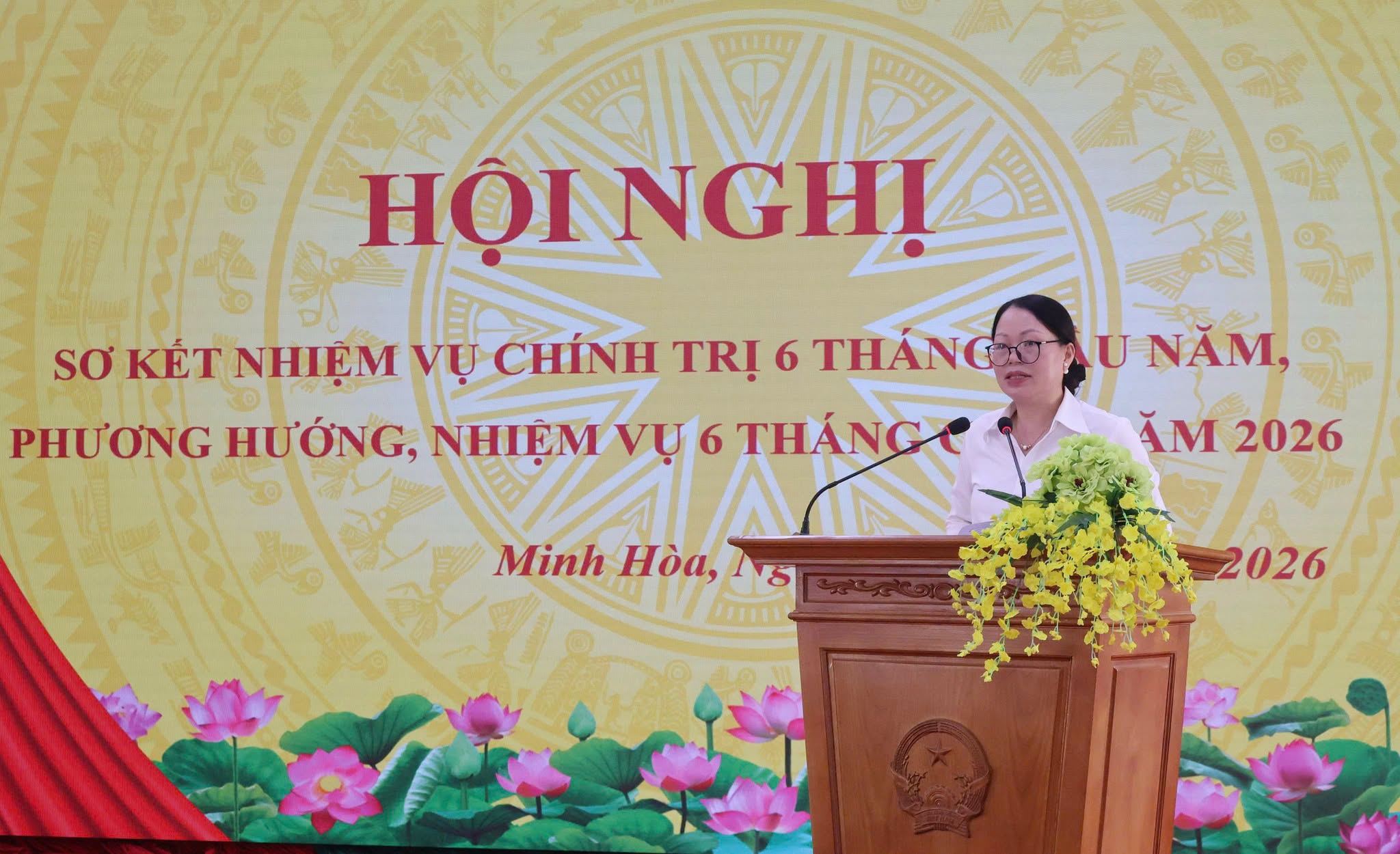 ĐẢNG ỦY UBND XÃ MINH HÒA TỔ CHỨC HỘI NGHỊ SƠ KẾT NHIỆM VỤ CHÍNH TRỊ 6 THÁNG ĐẦU NĂM 2026