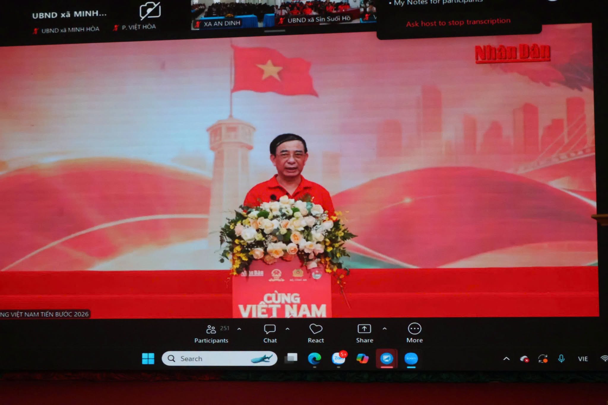 XÃ MINH HÒA HƯỞNG ỨNG CHƯƠNG TRÌNH ĐI BỘ “CÙNG VIỆT NAM TIẾN BƯỚC” NĂM 2026